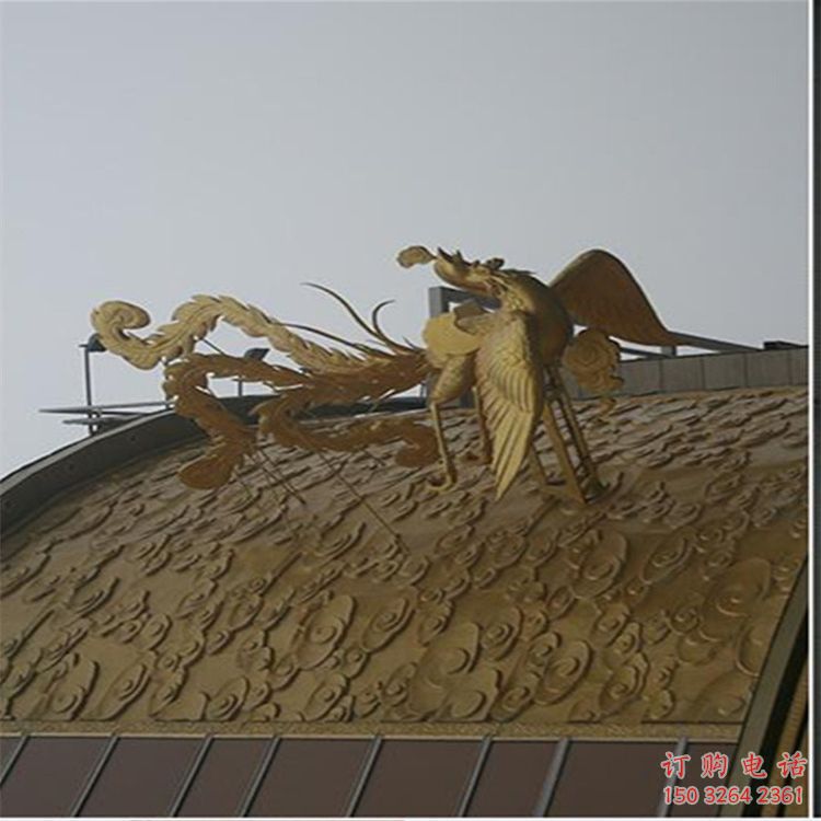 城市火鳳凰銅雕廠家 黃銅工藝品銅雕