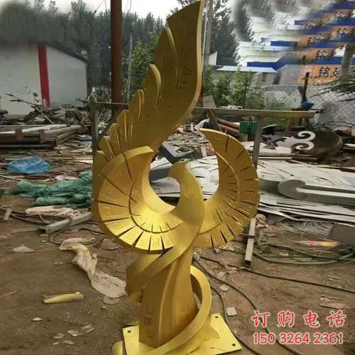 火鳳凰銅雕廠家 抽象工藝品銅雕