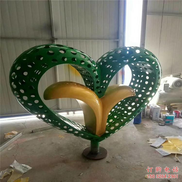 仿古心形銅雕廠家 彩繪工藝品銅雕