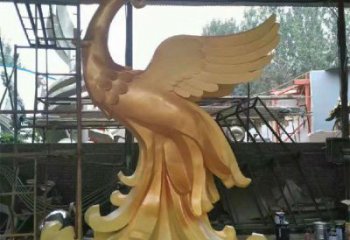 仿古火鳳凰銅雕廠家 彩繪工藝品銅雕