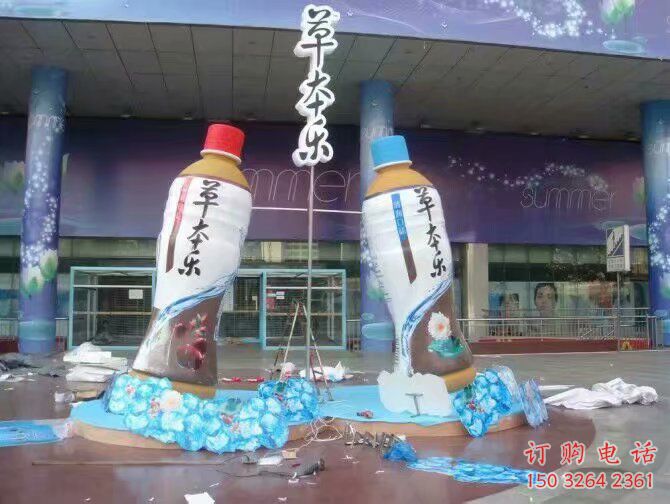 廣場(chǎng)飲料瓶銅雕廠家 青銅工藝品銅雕