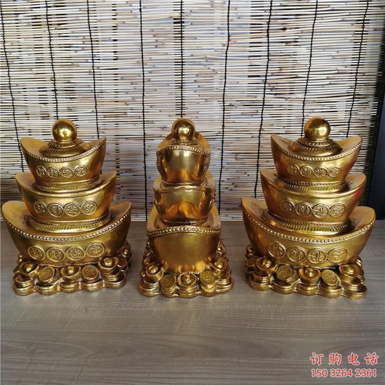廣場(chǎng)元寶銅雕廠家 青銅工藝品銅雕