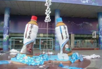 廣場(chǎng)飲料瓶銅雕廠家 青銅工藝品銅雕