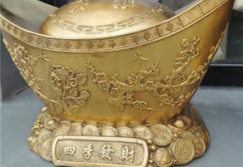青銅元寶銅雕廠家 公園工藝品銅雕