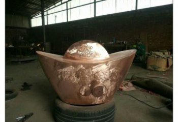 公園元寶銅雕廠家 街頭工藝品銅雕