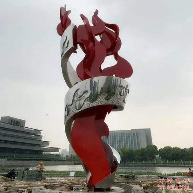 公園火苗銅雕廠家 街頭工藝品銅雕