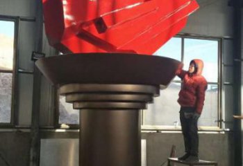 火把銅雕廠家 抽象工藝品銅雕