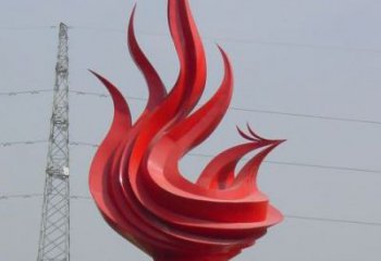 彩繪火把銅雕廠家 仿古工藝品銅雕