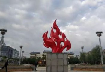 青銅火苗銅雕廠家 公園工藝品銅雕