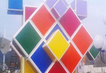 抽象立方體銅雕廠家 辦公室工藝品銅雕