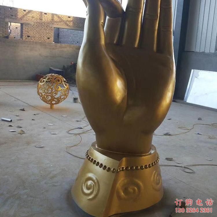 彩繪手勢(shì)銅雕廠家 仿古工藝品銅雕