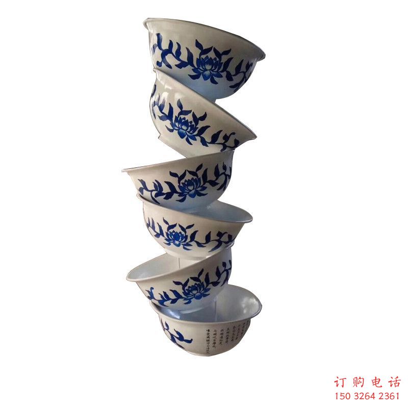 仿古飯碗銅雕廠家 彩繪工藝品銅雕