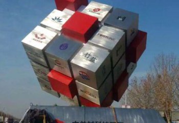 彩繪立方體銅雕廠家 仿古工藝品銅雕