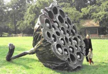 公園蓮蓬銅雕廠家 街頭工藝品銅雕