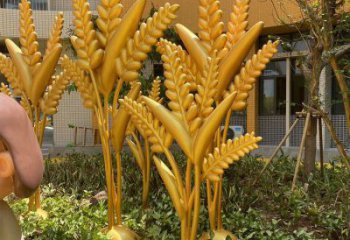 別墅小麥銅雕廠家 公園工藝品銅雕