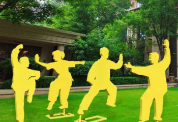 青銅太極拳銅雕廠家 公園工藝品銅雕