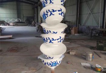 抽象飯碗銅雕廠家 辦公室工藝品銅雕