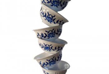 仿古飯碗銅雕廠家 彩繪工藝品銅雕