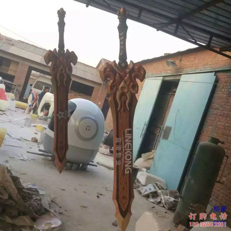 廣場刀劍銅雕廠家 青銅工藝品銅雕