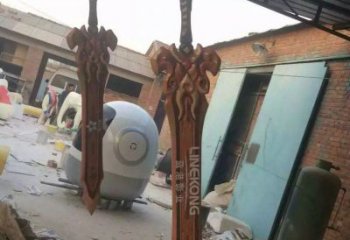 廣場刀劍銅雕廠家 青銅工藝品銅雕