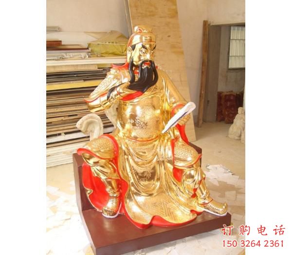 鑄銅關公佛像廠家 寺廟佛像銅雕