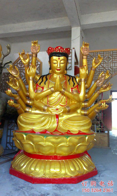 黃銅觀音佛像廠家 寺廟佛像銅雕