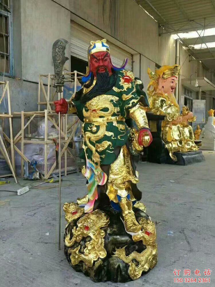 仿古關(guān)羽佛像廠家 鑄銅佛像銅雕