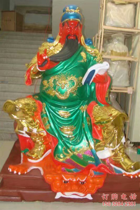鑄銅關(guān)羽佛像廠家 黃銅佛像銅雕