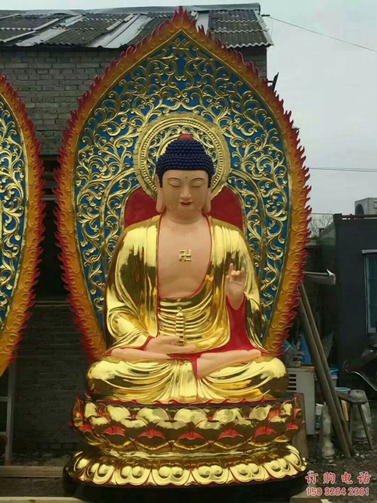 鑄銅如來(lái)佛佛像廠家 黃銅佛像銅雕