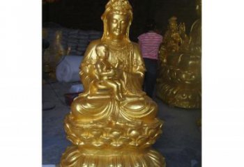 鑄銅觀音佛像廠家 黃銅佛像銅雕