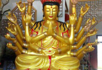 黃銅觀音佛像廠家 寺廟佛像銅雕