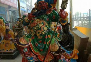青銅關(guān)羽佛像廠家 仿古佛像銅雕