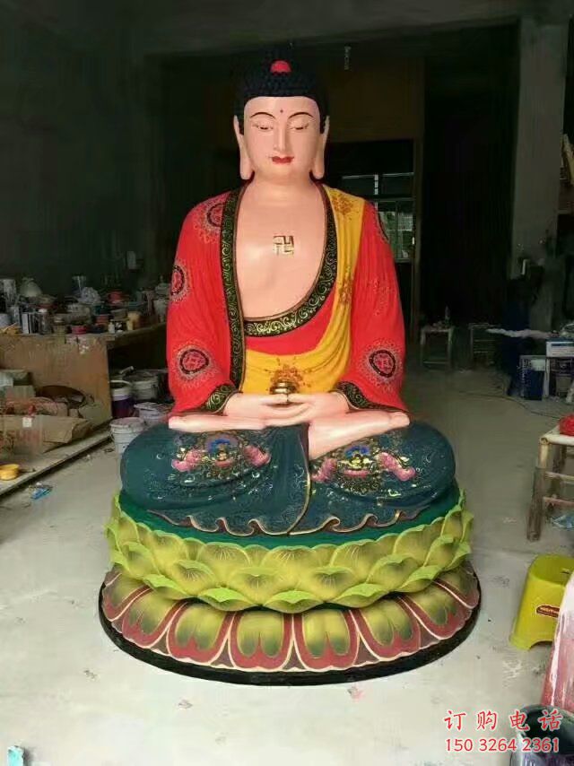 抽象如來(lái)佛佛像廠家 紫銅佛像銅雕