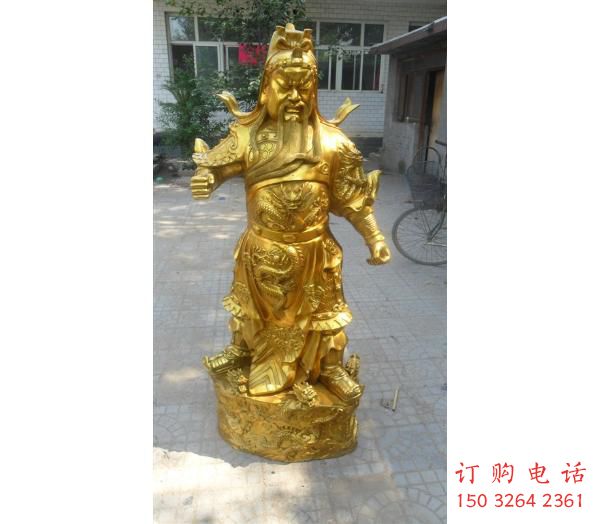 仿古關(guān)二爺佛像廠家 鑄銅佛像銅雕