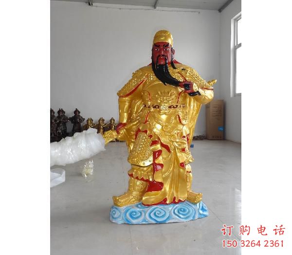 鑄銅關二爺佛像廠家 黃銅佛像銅雕