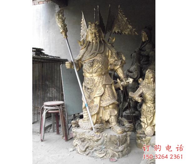 仿古關(guān)帝佛像廠家 鑄銅佛像銅雕