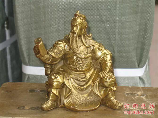 黃銅關(guān)帝佛像廠家 寺廟佛像銅雕