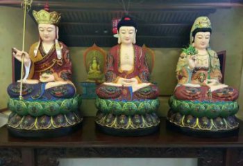 寺廟三寶佛佛像廠家 鑄銅佛像銅雕