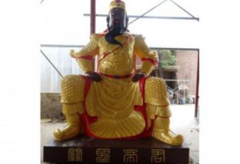 抽象關(guān)二爺佛像廠家 紫銅佛像銅雕