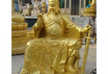 紫銅關(guān)二爺佛像廠家 佛像銅雕