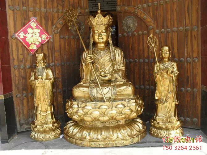 紫銅地藏王佛像廠家 佛像銅雕