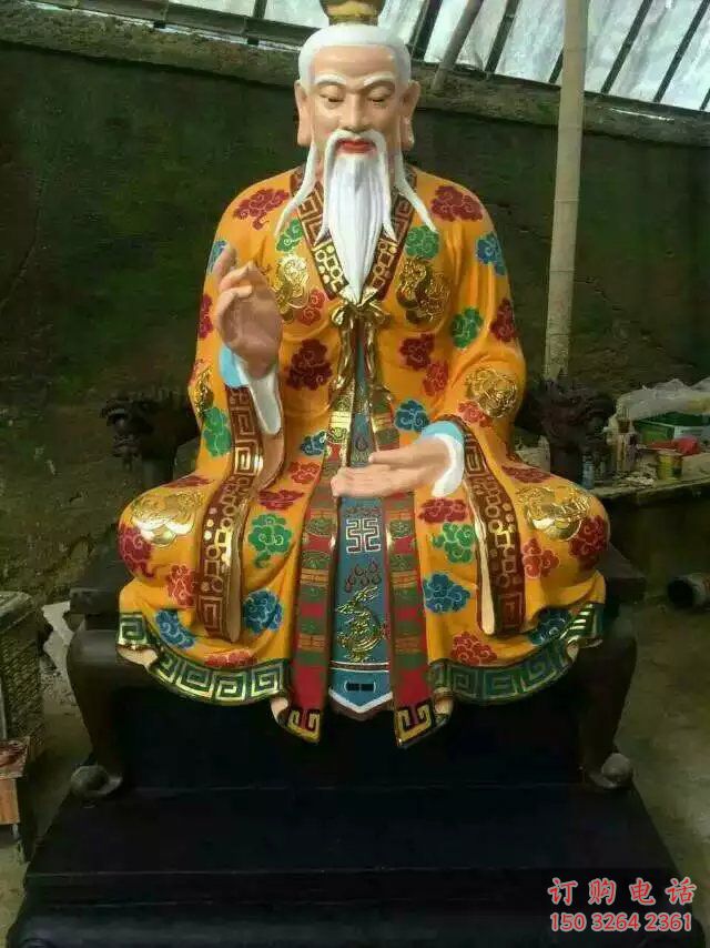 彩繪三清佛像廠家 紫銅佛像銅雕
