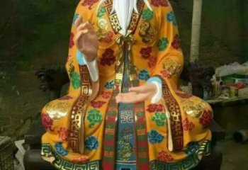 彩繪三清佛像廠家 紫銅佛像銅雕