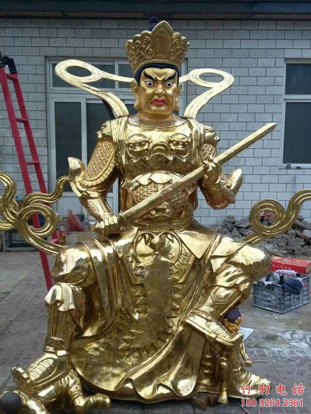 鑄銅四大天王佛像廠家 黃銅佛像銅雕