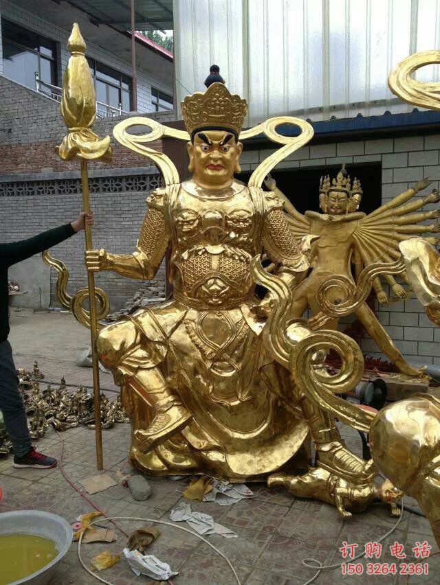 青銅四大天王佛像廠家 仿古佛像銅雕