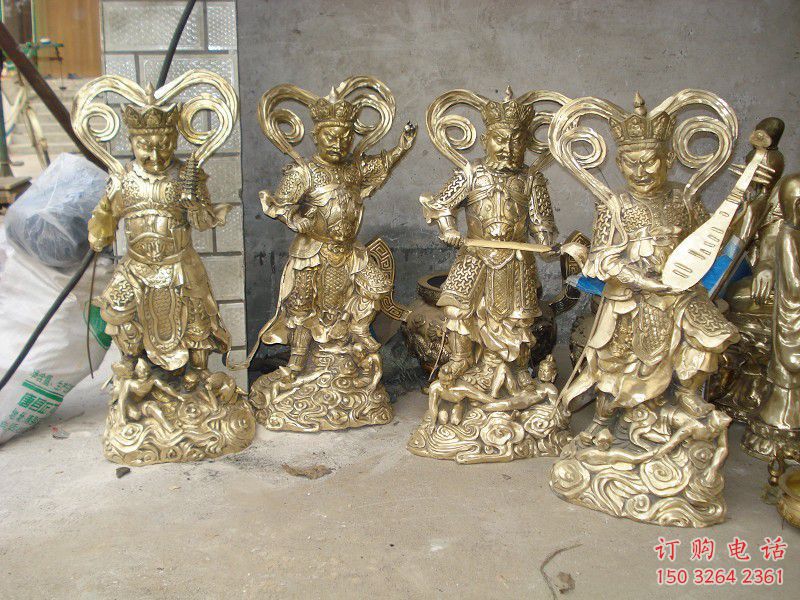 寺廟四大天王佛像廠家 鑄銅佛像銅雕