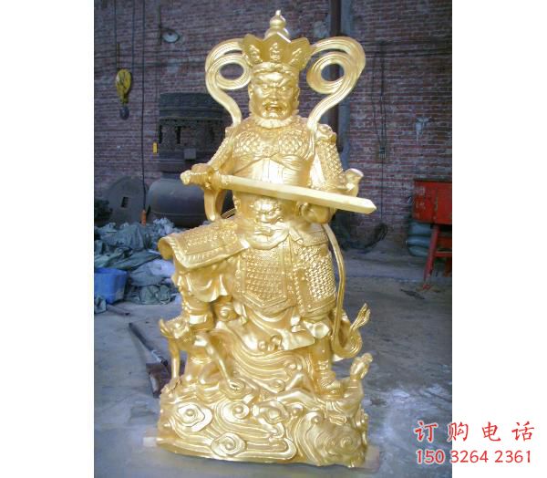 彩繪四大天王佛像廠家 紫銅佛像銅雕