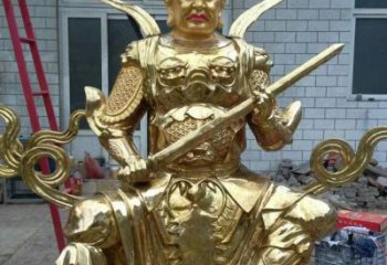 鑄銅四大天王佛像廠家 黃銅佛像銅雕