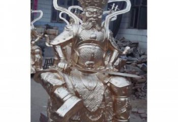 抽象四大天王佛像廠家 紫銅佛像銅雕