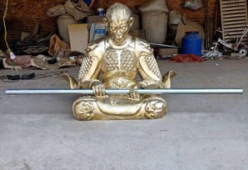 抽象孫悟空佛像廠(chǎng)家 紫銅佛像銅雕
